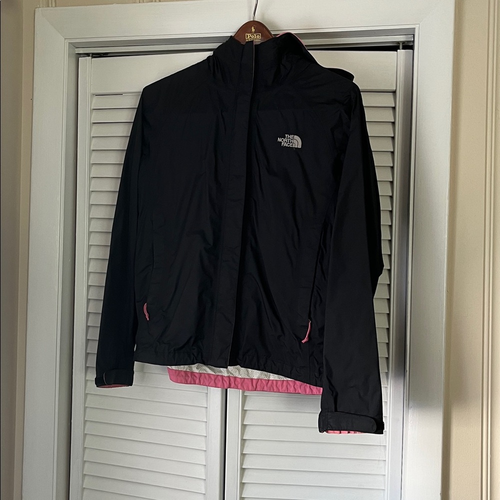 The North Face Black and Pink Outdoor Rain Jacket